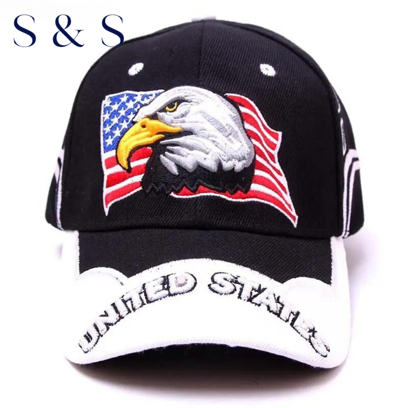 Navy and White United States Eagle Baseball Cap