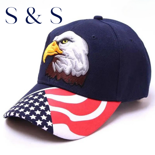 American Flag Eagle Baseball Cap