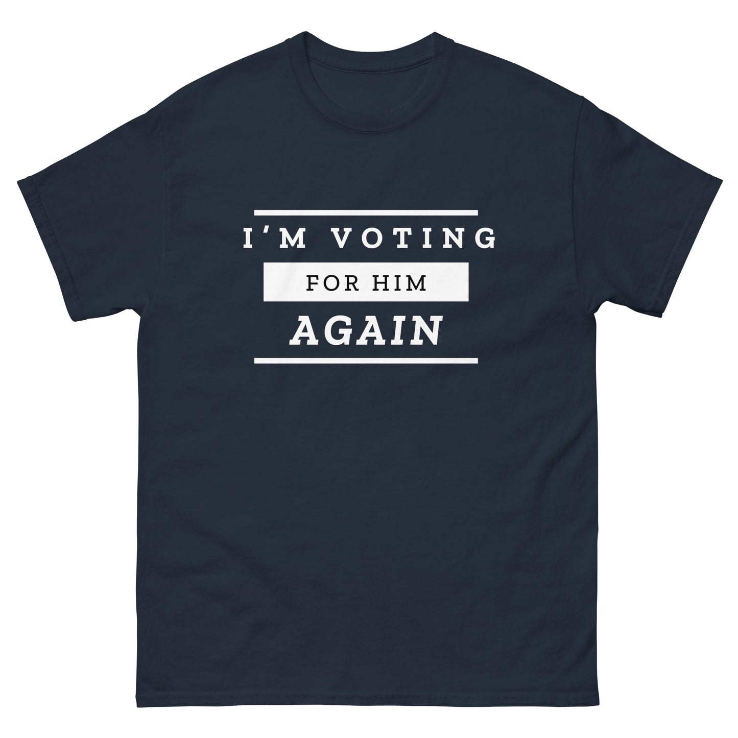 White - Voting For Him Again Tee