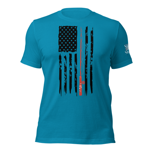 American Fishing Flag t-shirt